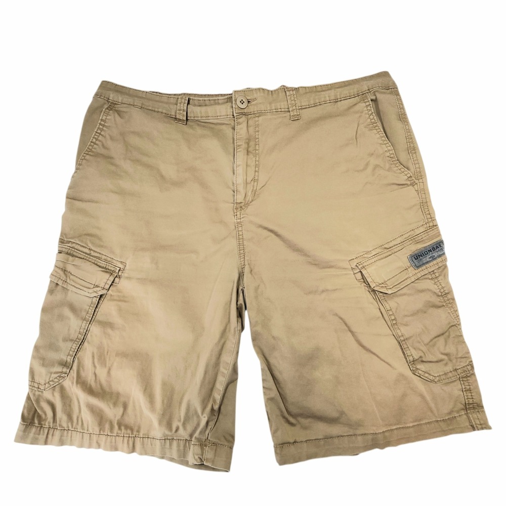 Unionbay Cargo Shorts sz 42 Men Beige Skater Grunge Streetwear Hiking 11"‎ 22"